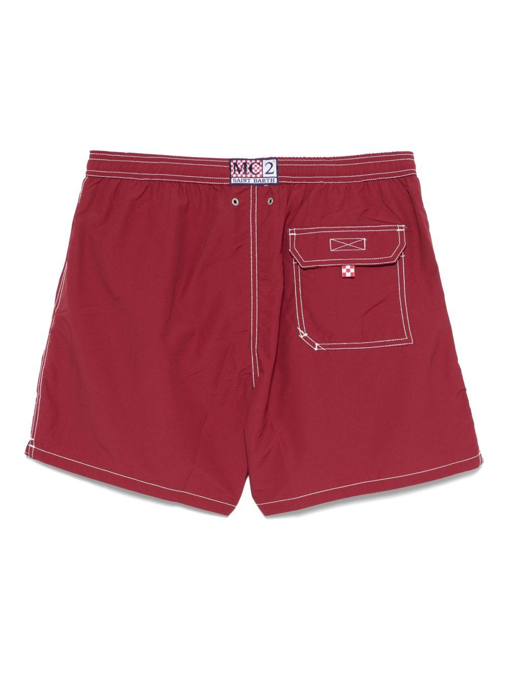 Costume mare media lunghezza Patmos bordeaux PATM001 00102H MC2 SAINT BARTH