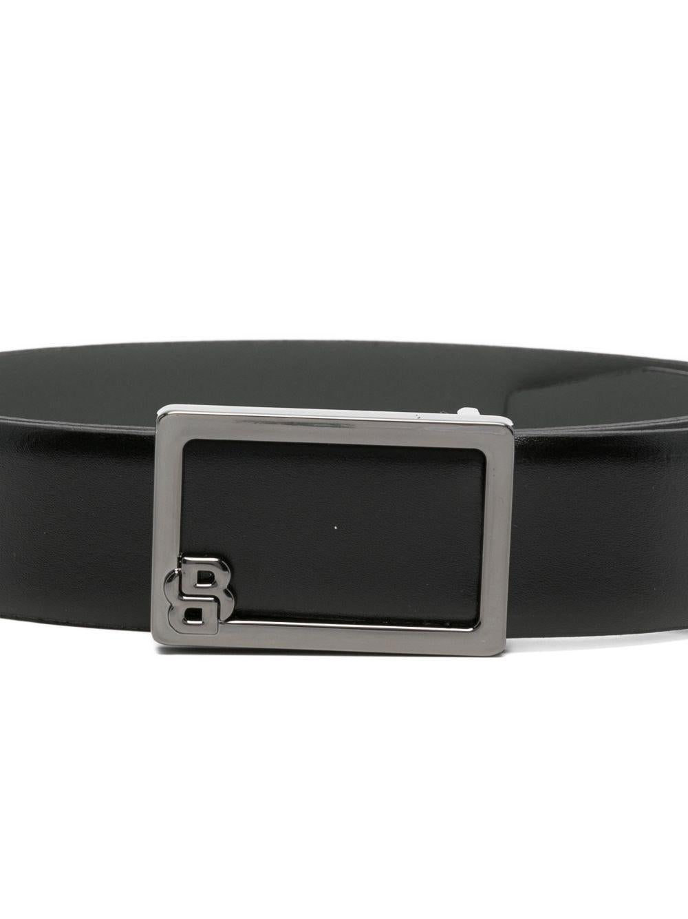 Cintura in pelle con fibbia logo 50563898 001 BOSS