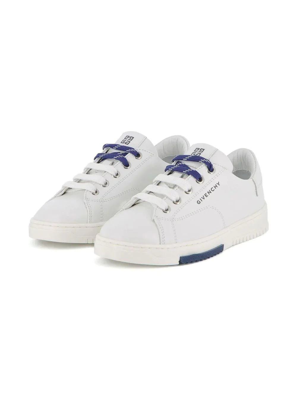 Sneakers in Pelle con Logo Goffrato e Lacci a Contrasto - Preludio Moda