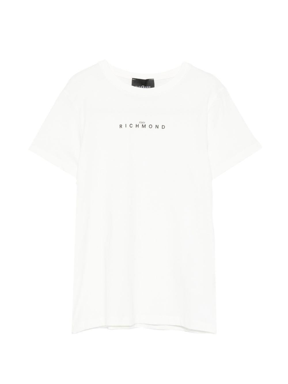 T-shirt in cotone girocollo RBP26005TS OFFWHITE JOHN RICHMOND KIDS