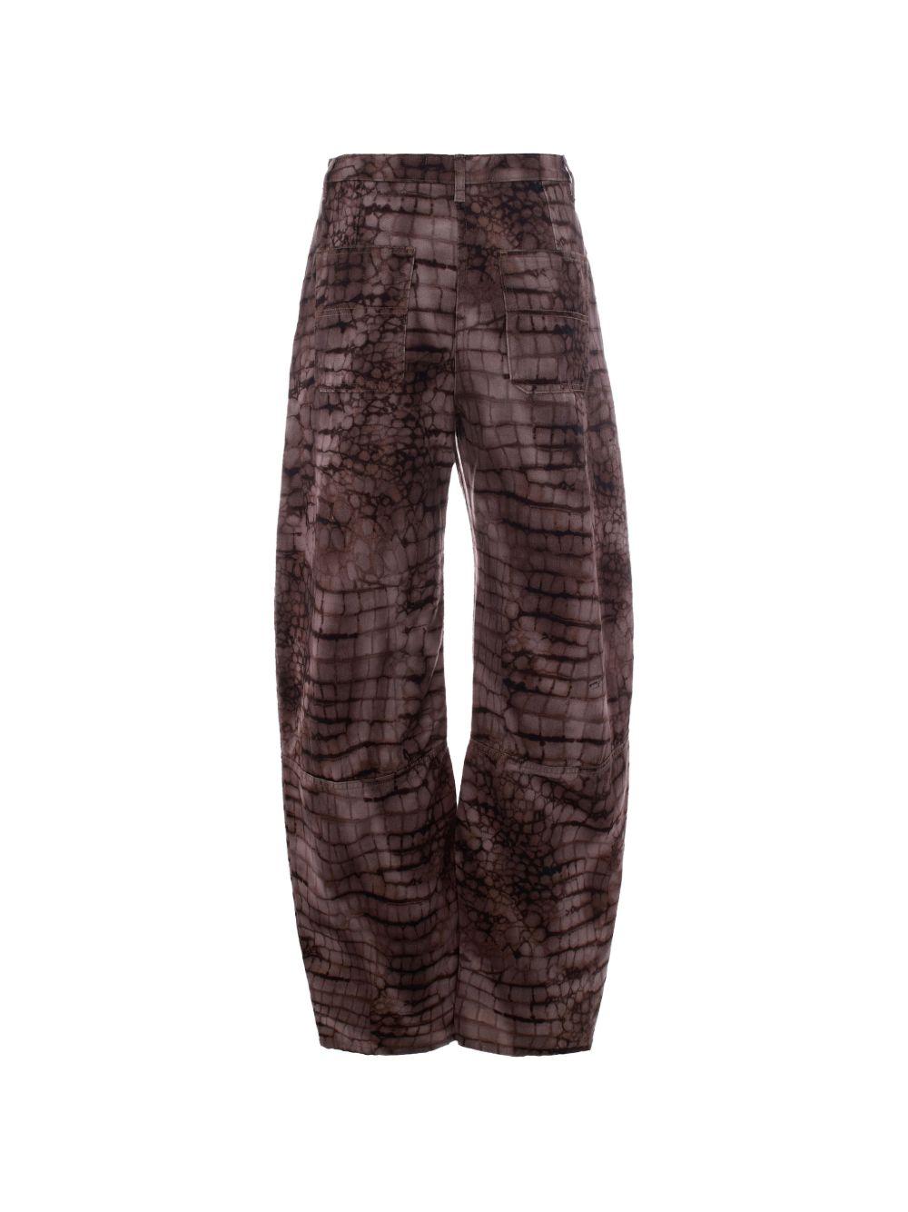 Jeans straight in cotone effetto coccodrillo PJ31D61E2 644 ELISABETTA FRANCHI