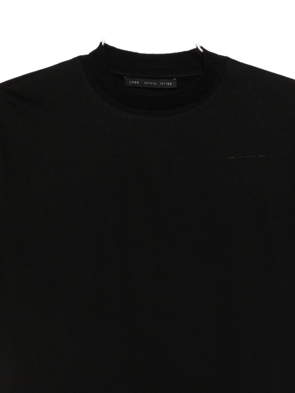 T-shirt nera in cotone L1TFW25266568 D001 LOW BRAND