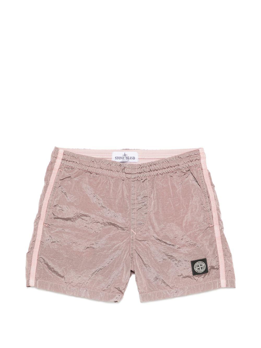 Bermuda color cipria con fasce laterali L1S16B100002S0043 V008D STONE ISLAND KIDS