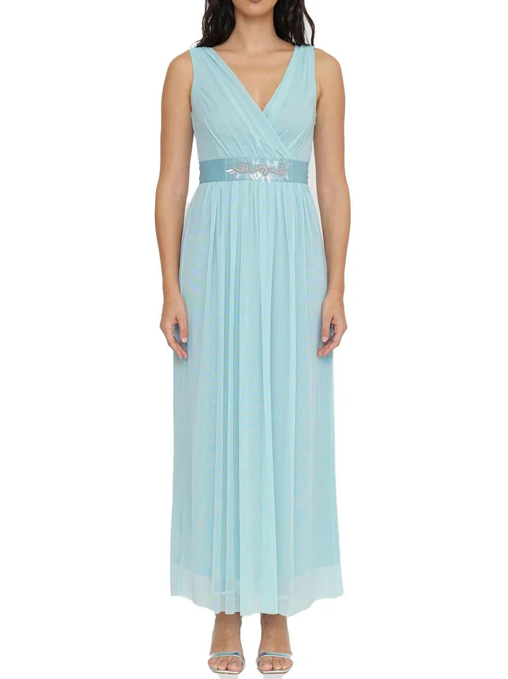 Abito alice in chiffon menta - Preludio Moda