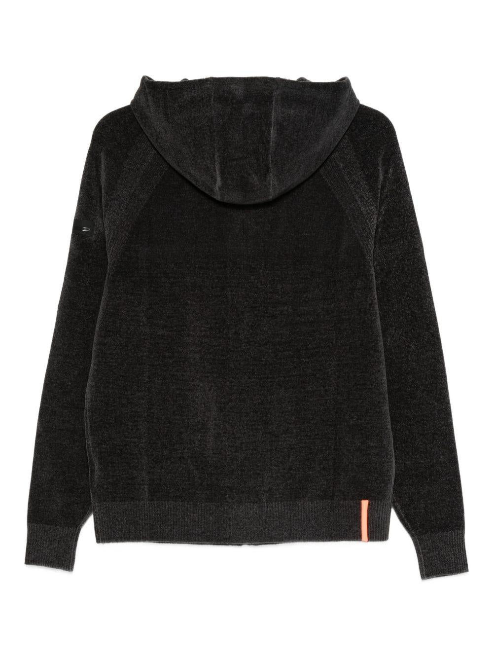 Felpa grigio con zip e cappuccio W25136 11 RRD