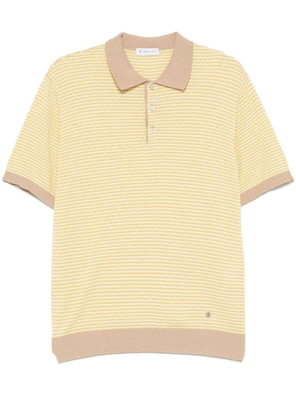 Polo gialla e beige micro fantasia - Preludio Moda