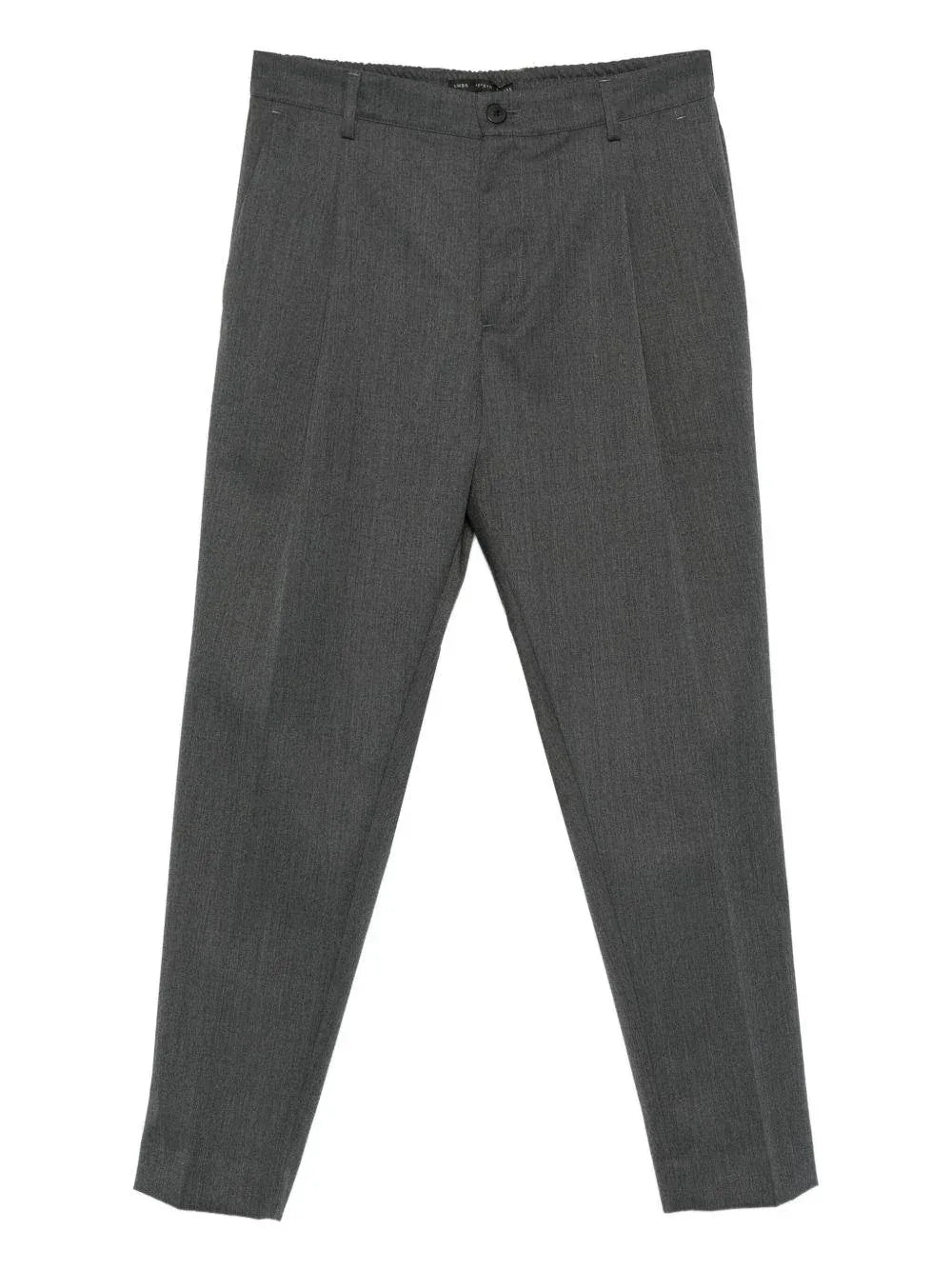 Pantaloni Grigi Plissettati a Vita Elasticizzata - Preludio Moda