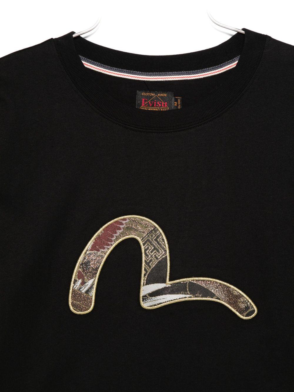 T-shirt Girocollo a Maniche Corte 2EAHTM5TS1161 BLACK EVISU