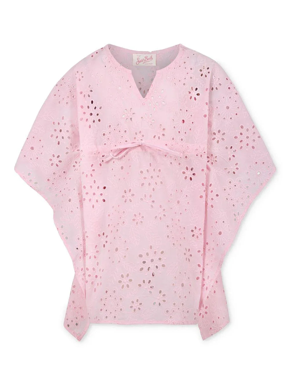 Copricostume Kate in pizzo san gallo rosa - Preludio Moda