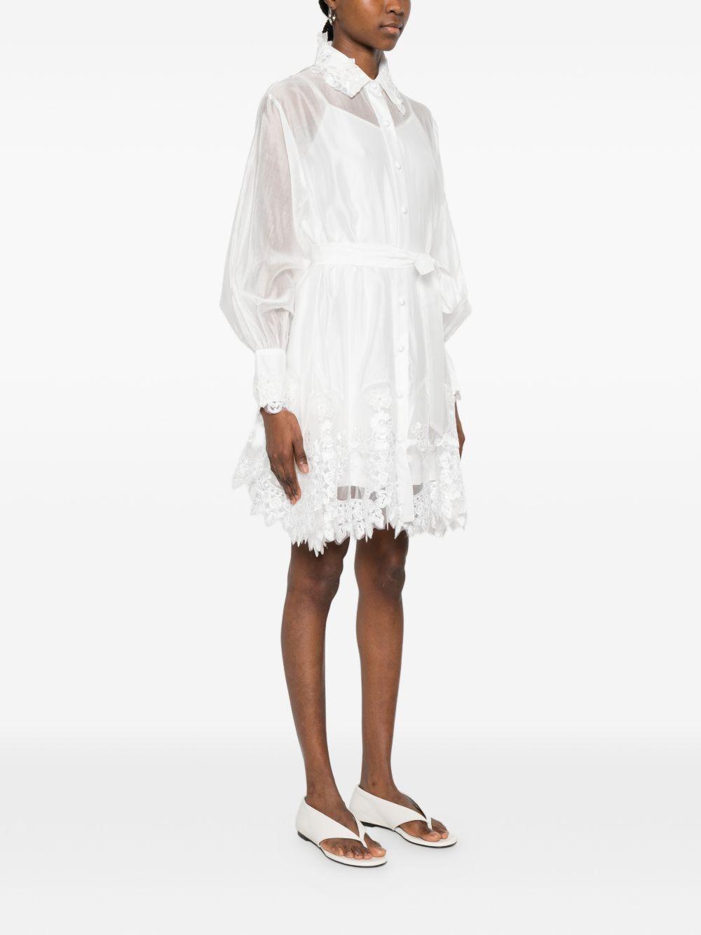 Abito camicia in viscosa con pizzo P26A123 100 PAPERLACE