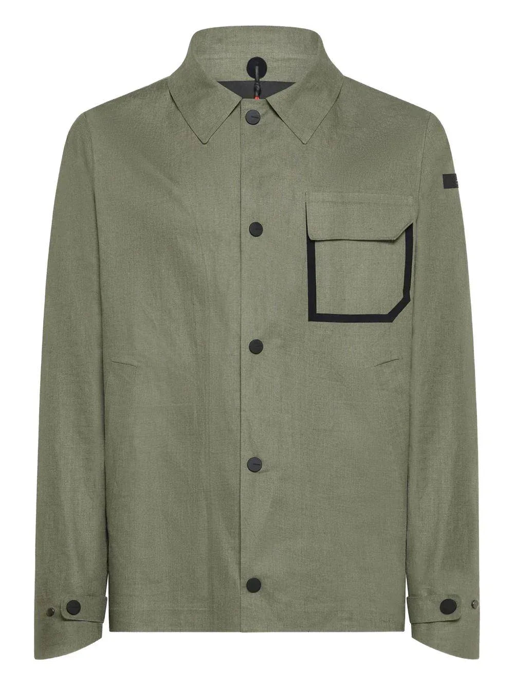 Terzilino Overshirt Jkt verde salvia lino - Preludio Moda