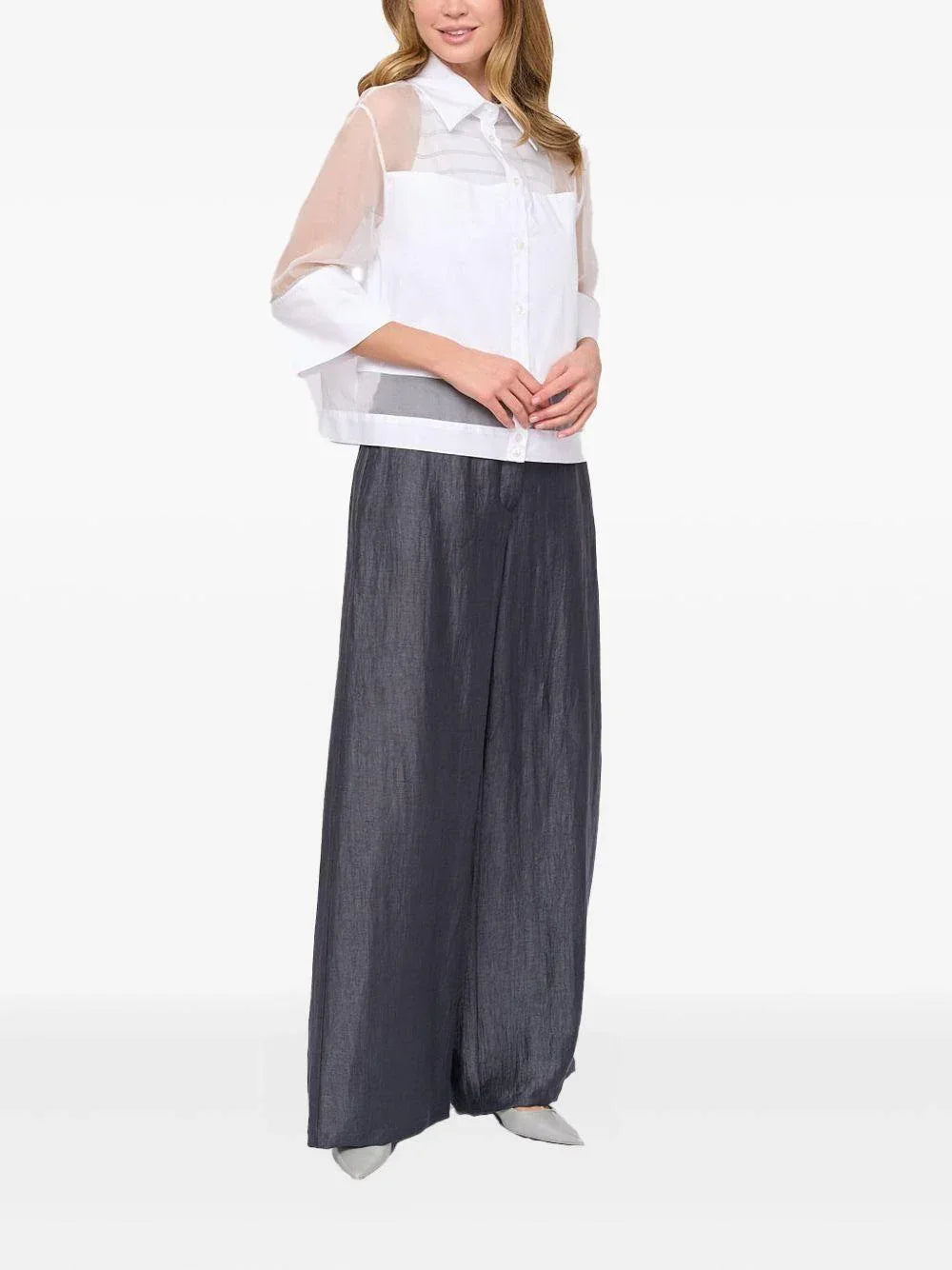 Camicia bianca in organza - Preludio Moda