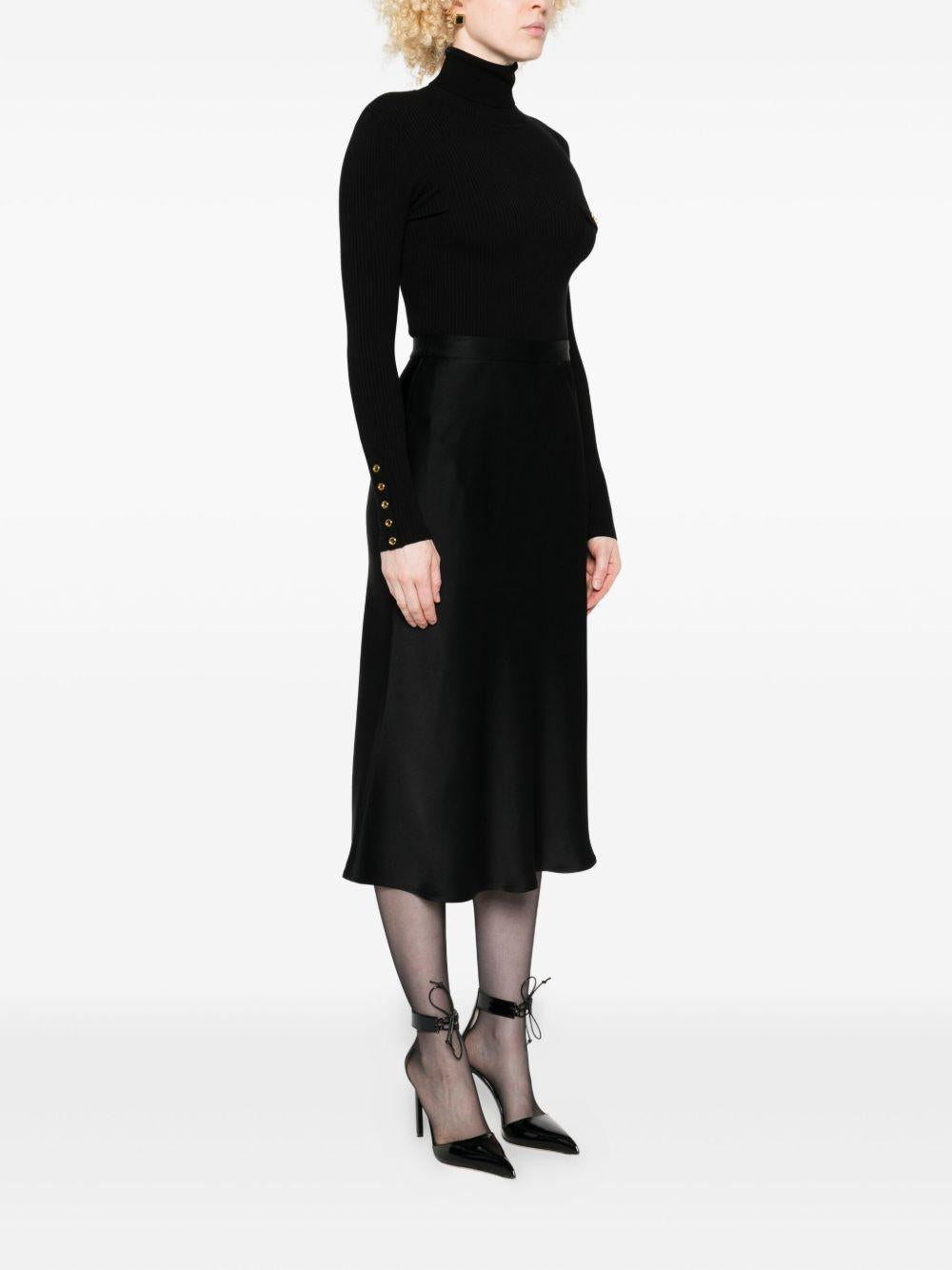 Abito Midi con Placca Logo Nero AM06B56E2 110 ELISABETTA FRANCHI