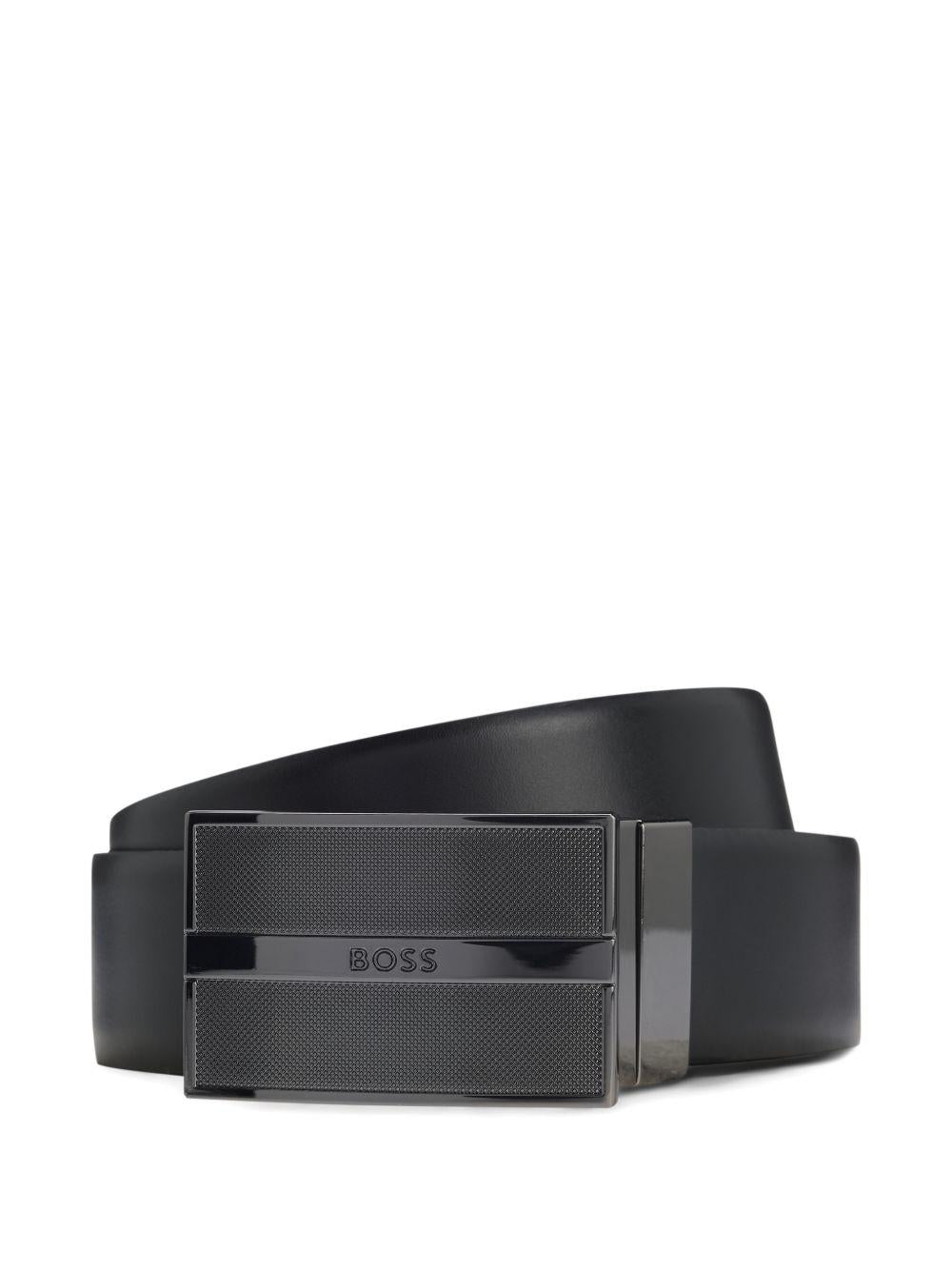 Cintura con fibbia texturizzata 50563955 004 BOSS