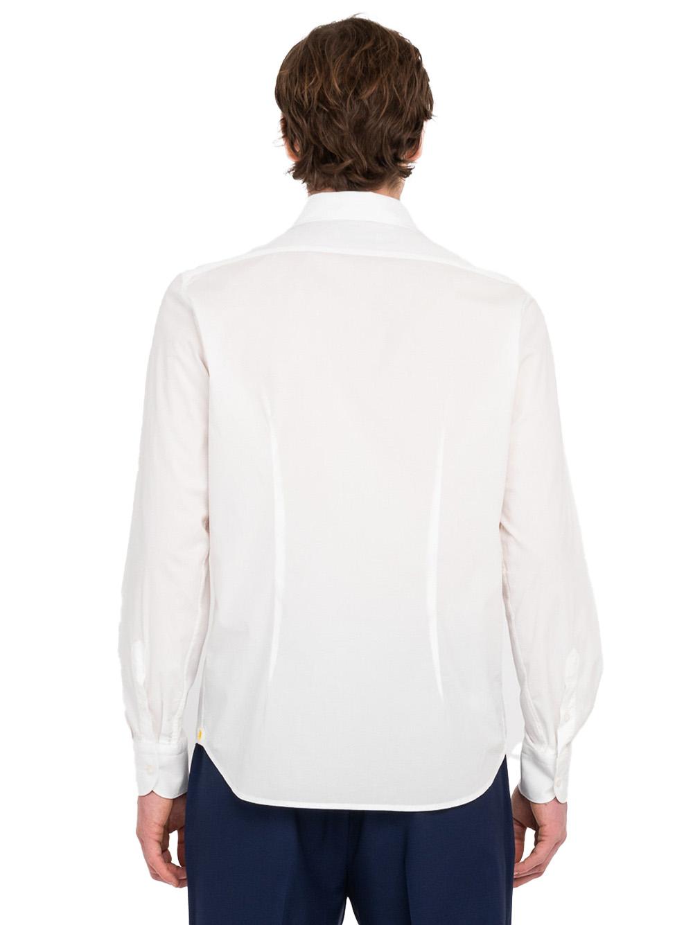 camicia button down popeline stretch bianco