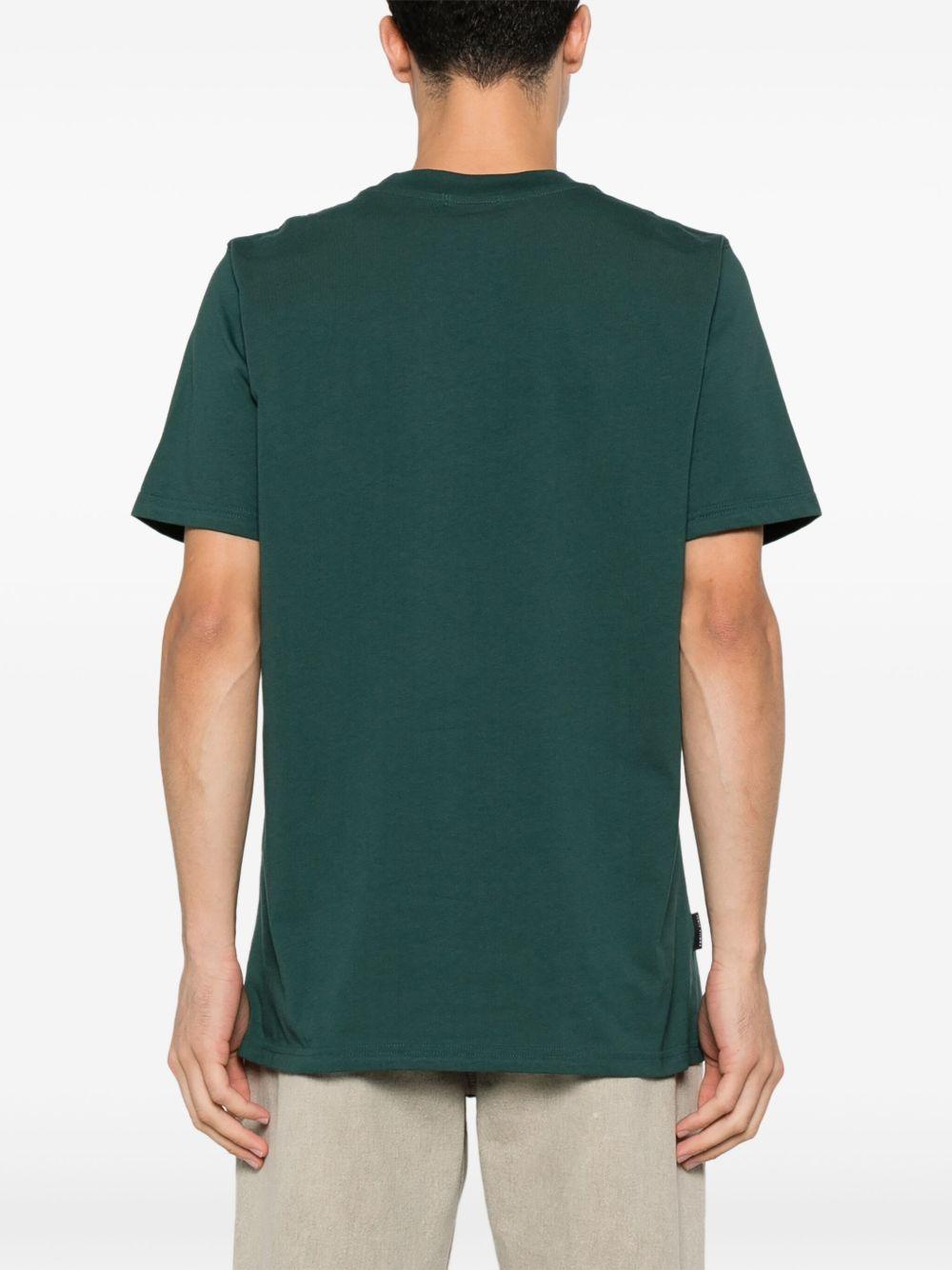 T-shirt verde stampa cigno TS2407 GR FAMILY FIRST MILANO