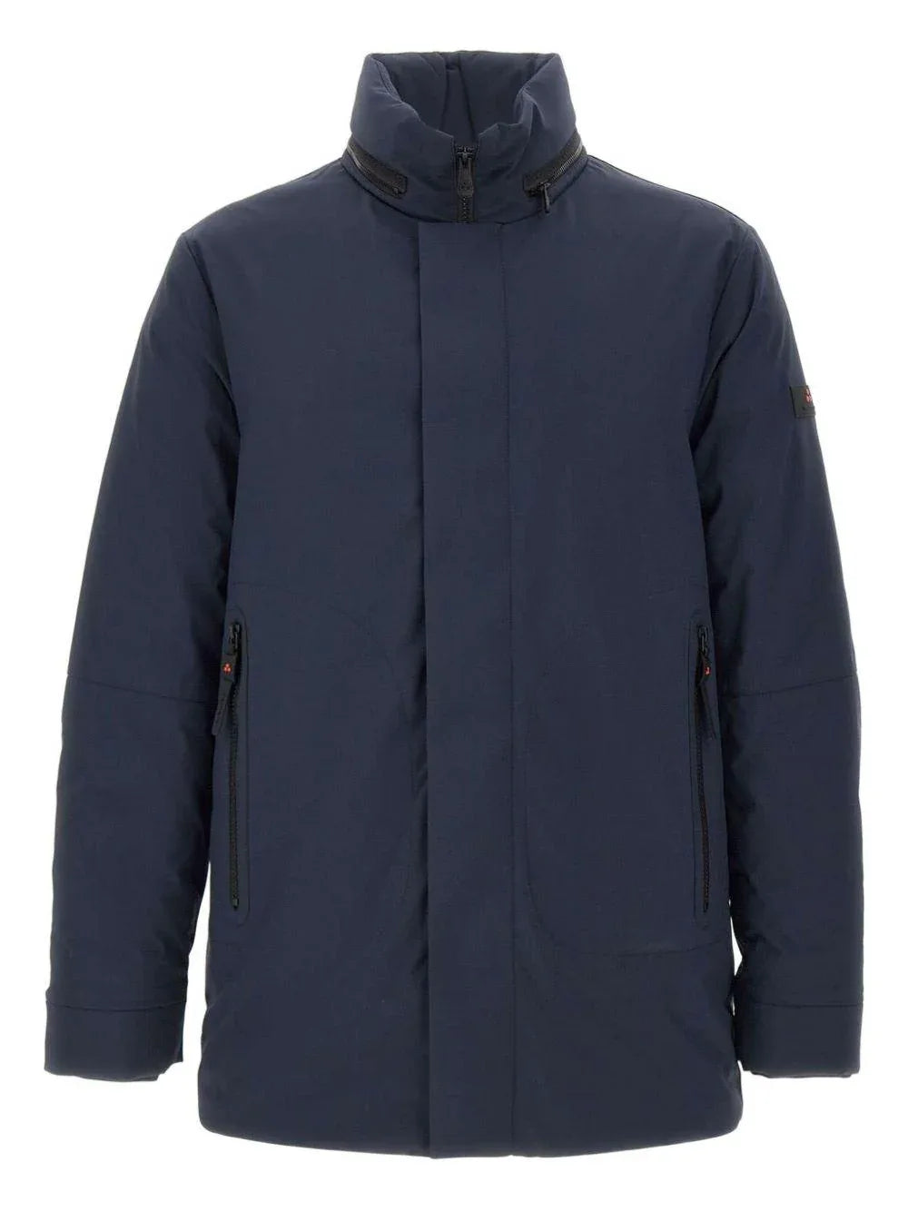 Camicia blu con cappuccio e doppia zip - Preludio Moda