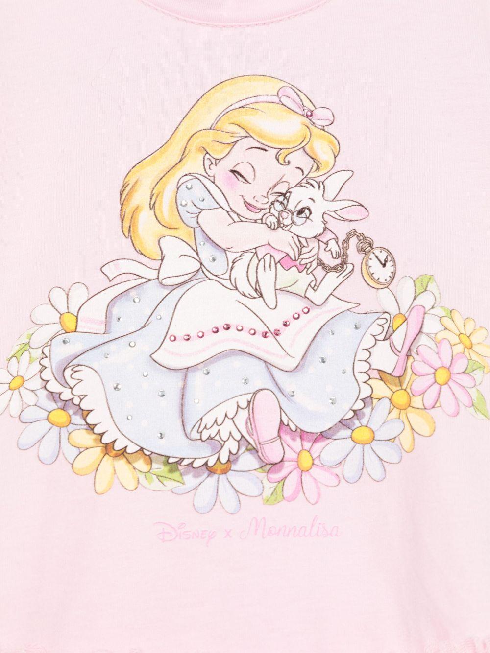 Abito rosa stampa alice neonata