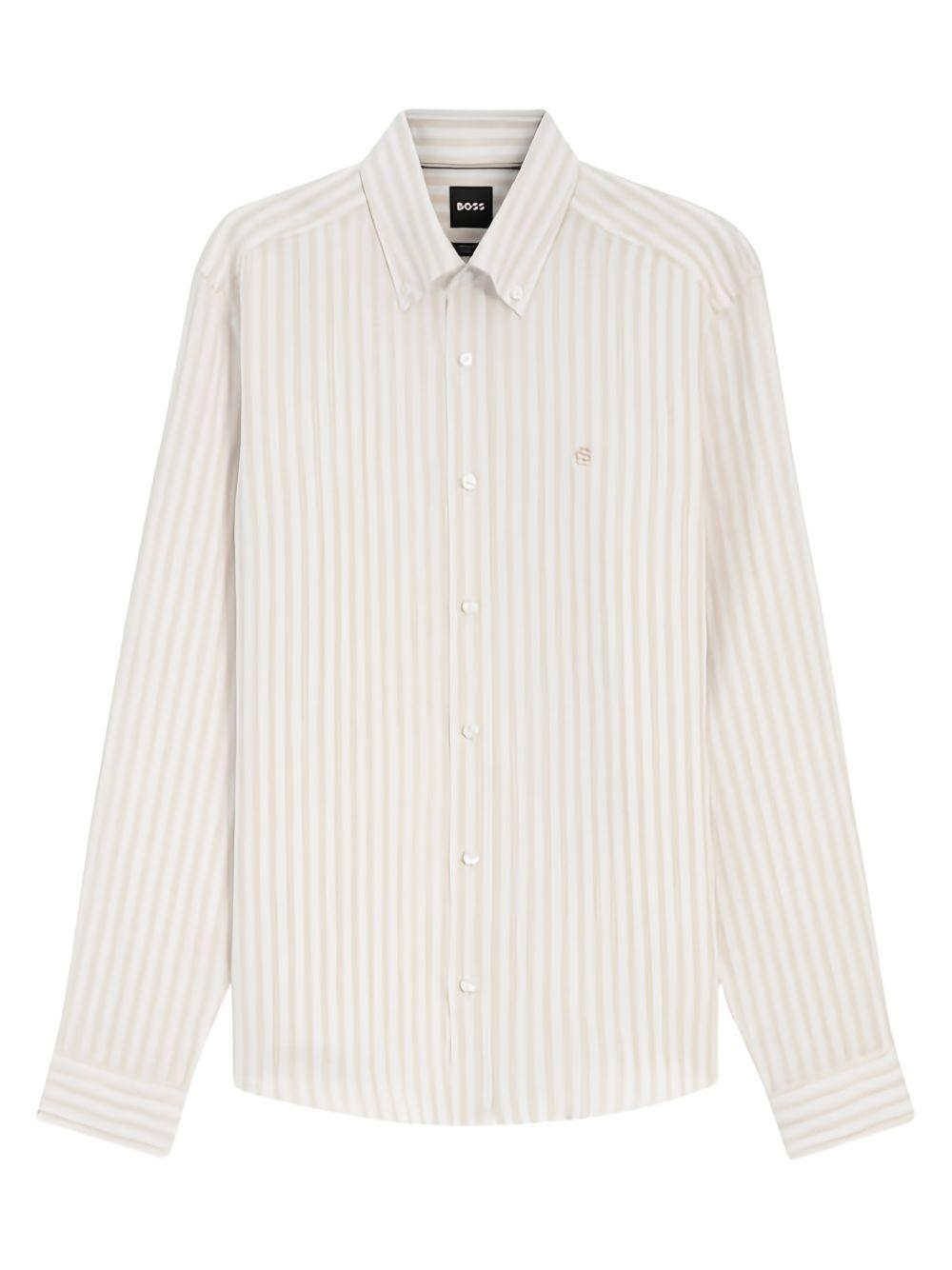 Camicia in lino a righe 50560595 286 BOSS