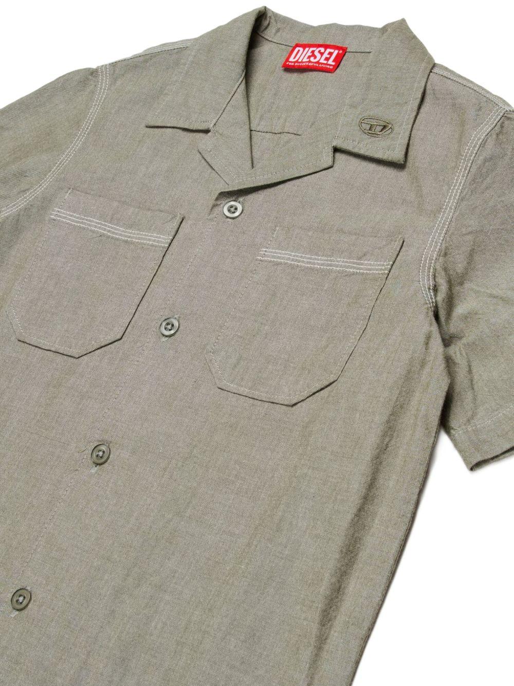 Camicia a maniche corte con tasche J02671KXBSN K511 DIESEL KIDS