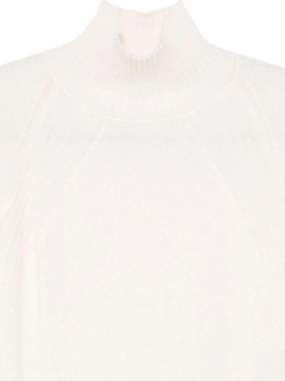 Maglione bianco a collo alto in maglia fine - Preludio Moda