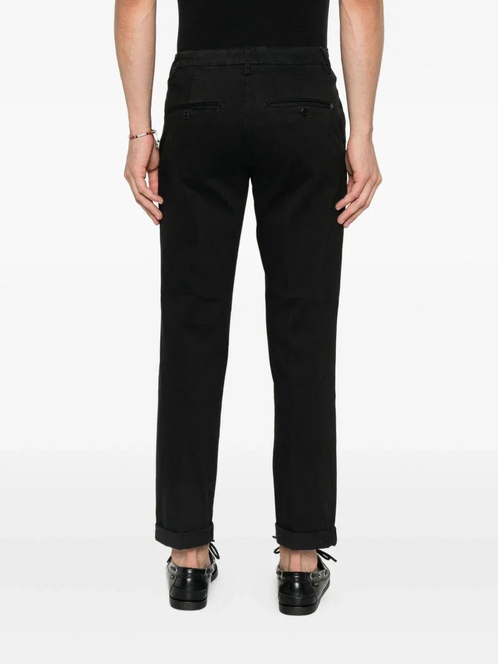 DONDUP Pantaloni blu navy con cintura Made in Italy - Preludio Moda