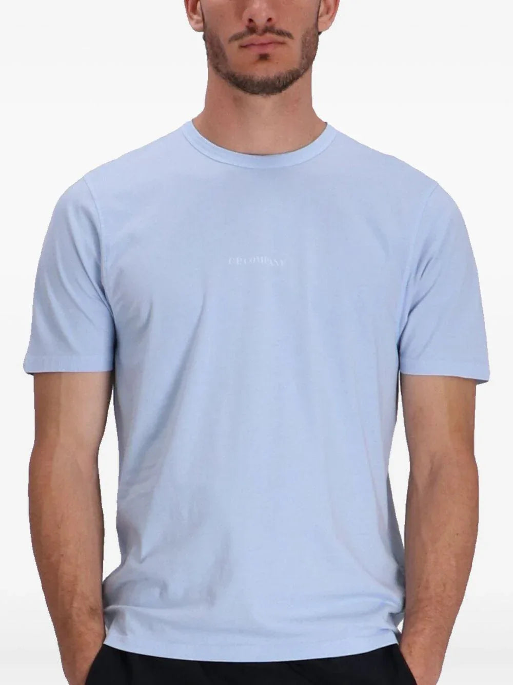 T-shirt celeste logo petto centrale - Preludio Moda