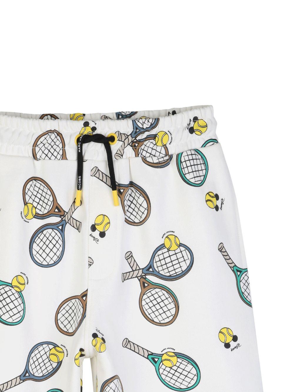 Shorts in felpa stampa tennis W60782 126 MARC JACOBS KIDS
