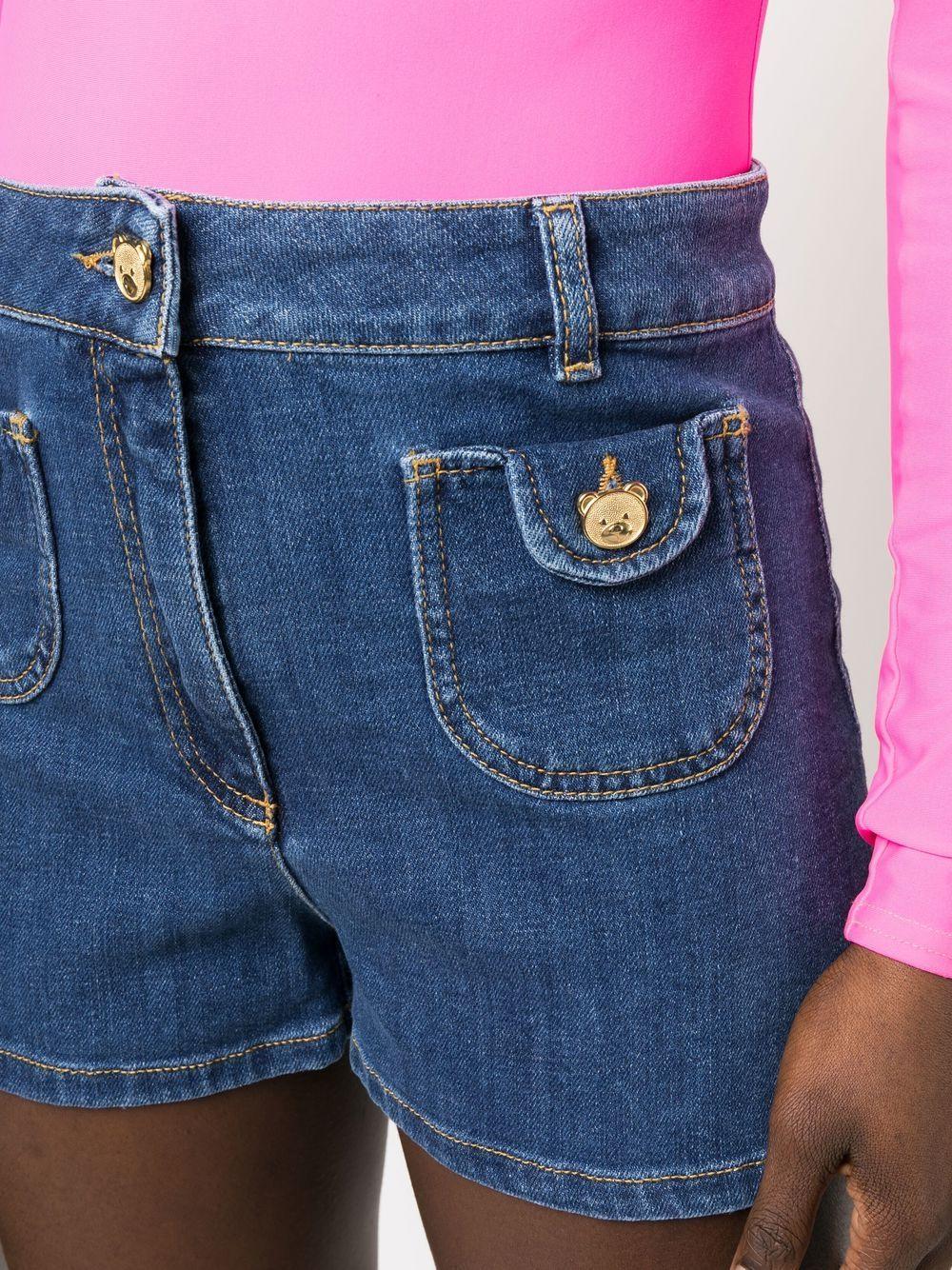 short denim bottoni teddy