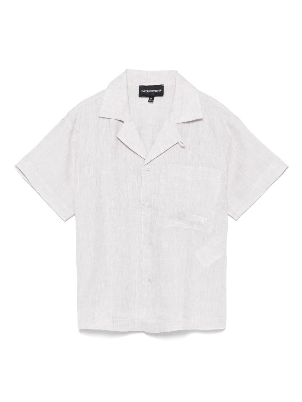 Camicia beige basic lino