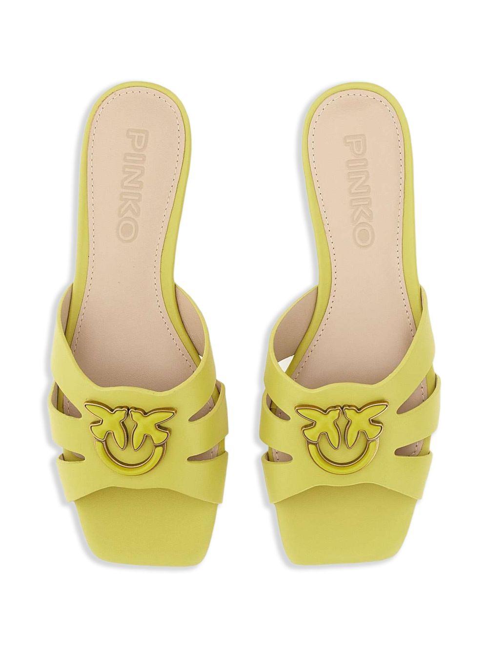 Ciabatta marli 09 giallo lime SD0313P003 S24 PINKO