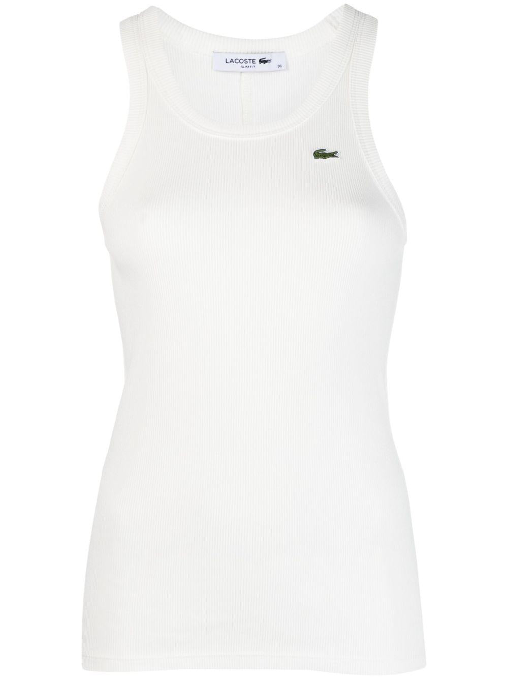 Canotta a coste con logo TF5388 70V LACOSTE