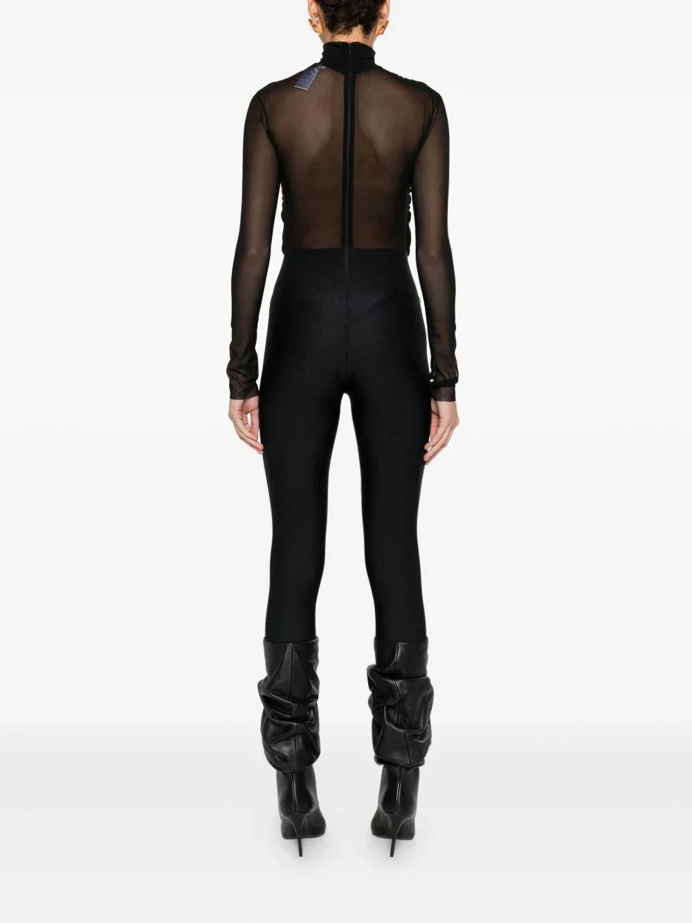 Tuta a Maniche Lunghe con Pannelli in Mesh - Preludio Moda