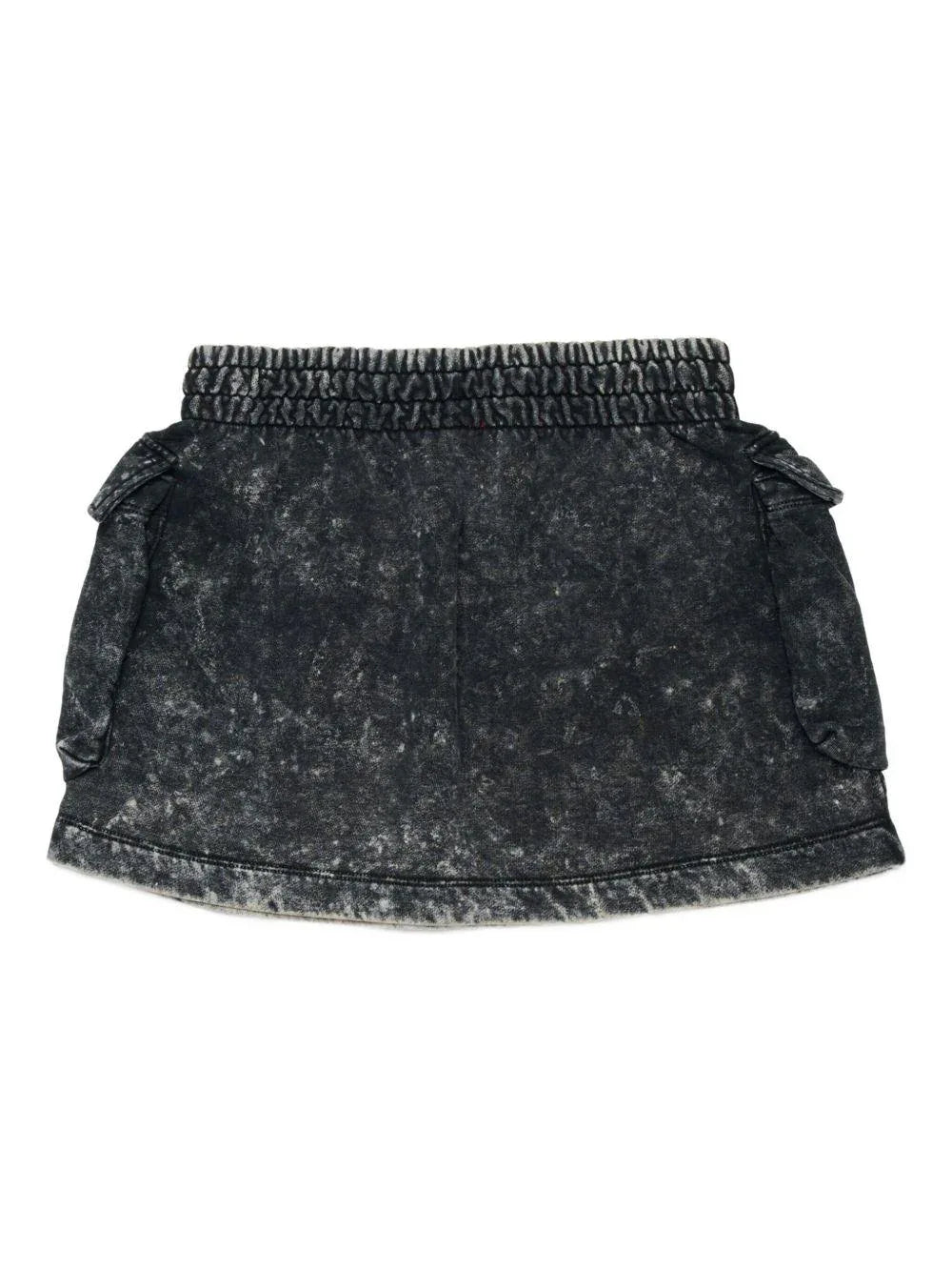 Gonna in Denim Nera con Tasche Cargo e Logo - Preludio Moda