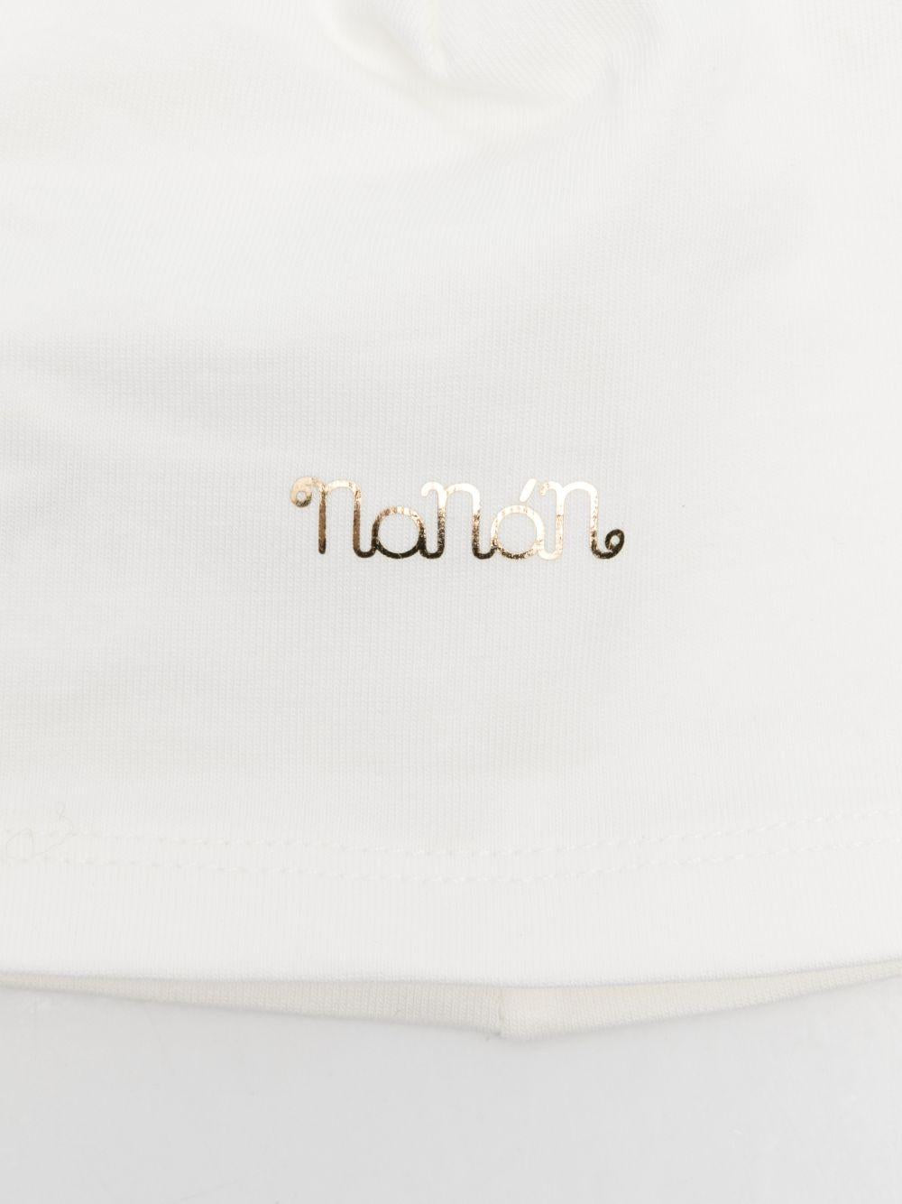 Berretto in cotone con logo E26445 OFFWHITE NANAN KIDS