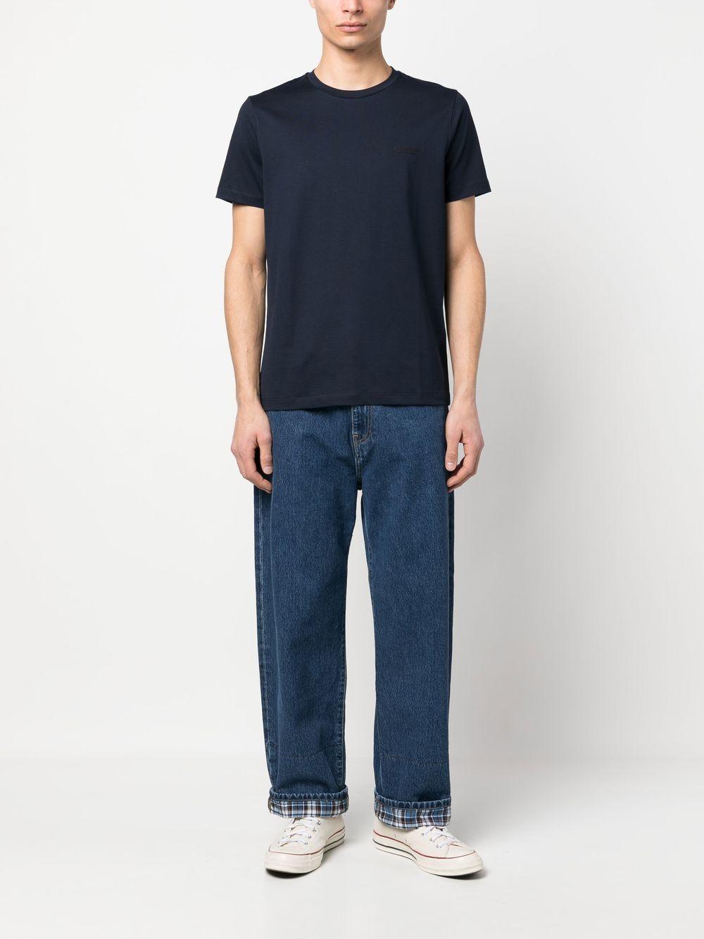 T-shirt a Maniche Corte con Logo Ricamato US198JF0271UFS6DUW25 890 DONDUP