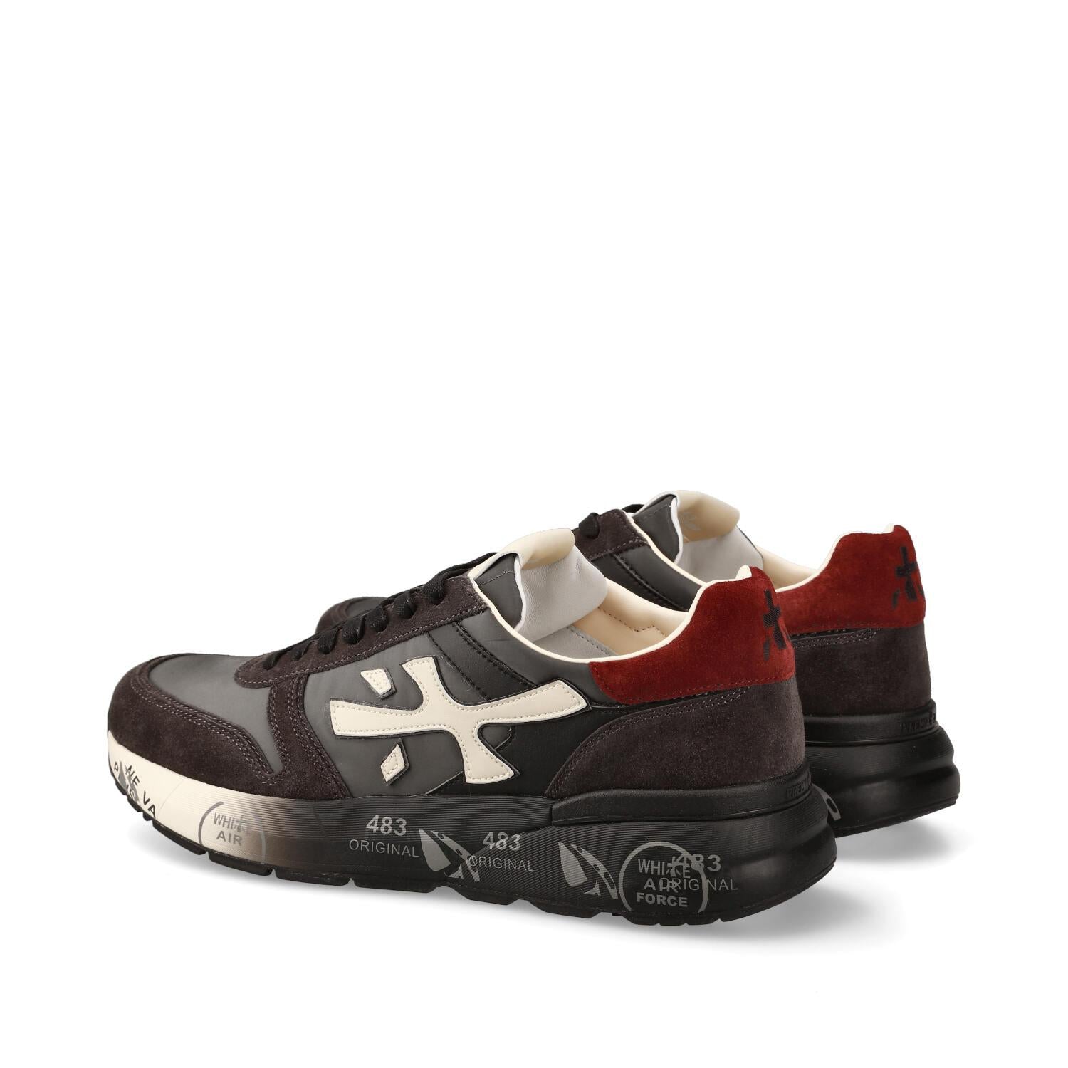 Sneakers Mick Nero con Dettagli Bianchi e Bordeaux MICK 7719 PREMIATA