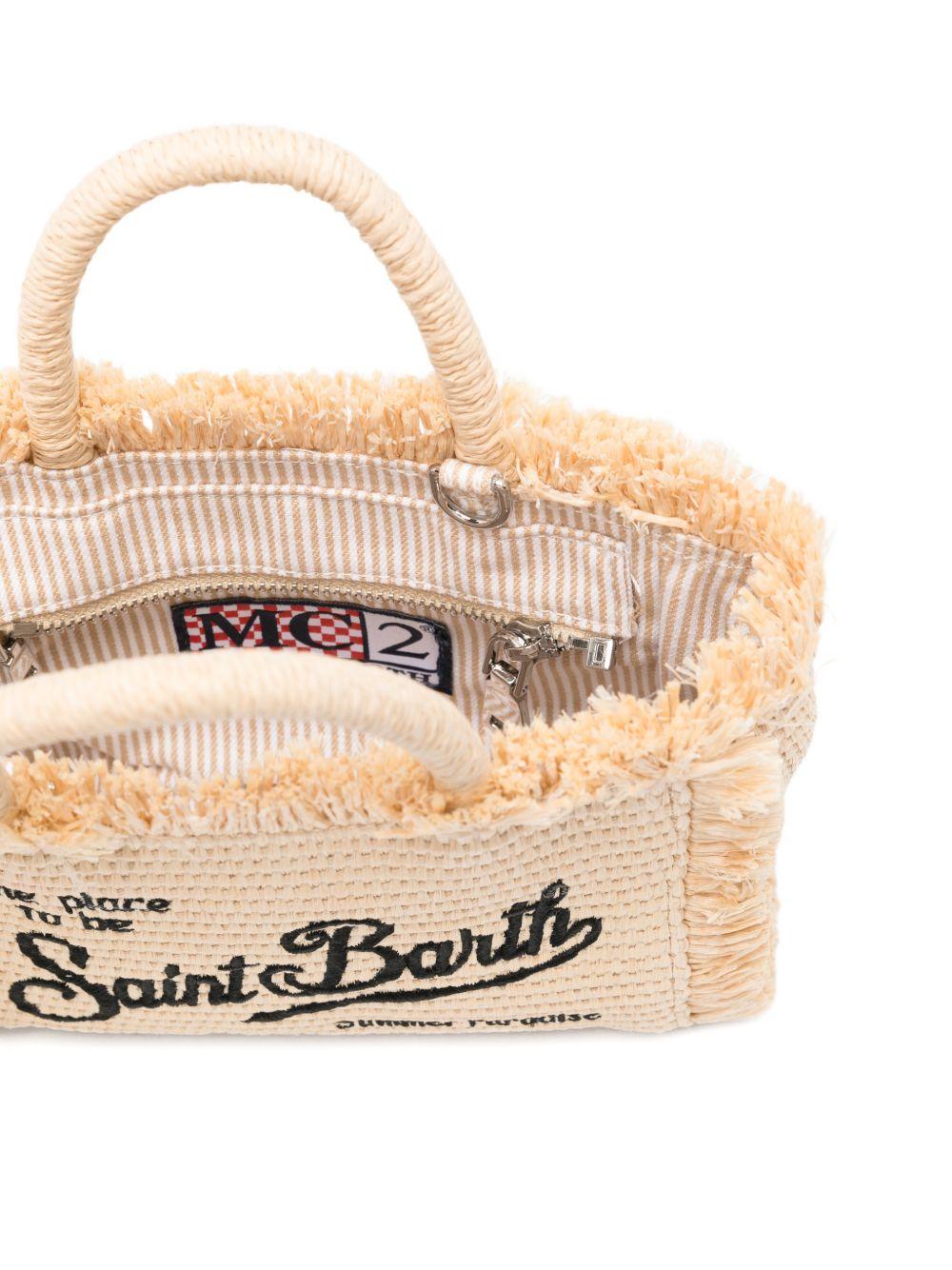 Borsa tote in paglia con cristalli VAMI009 00421L MC2 SAINT BARTH