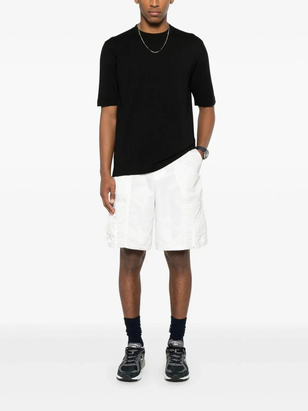 T-shirt combe nera - Preludio Moda