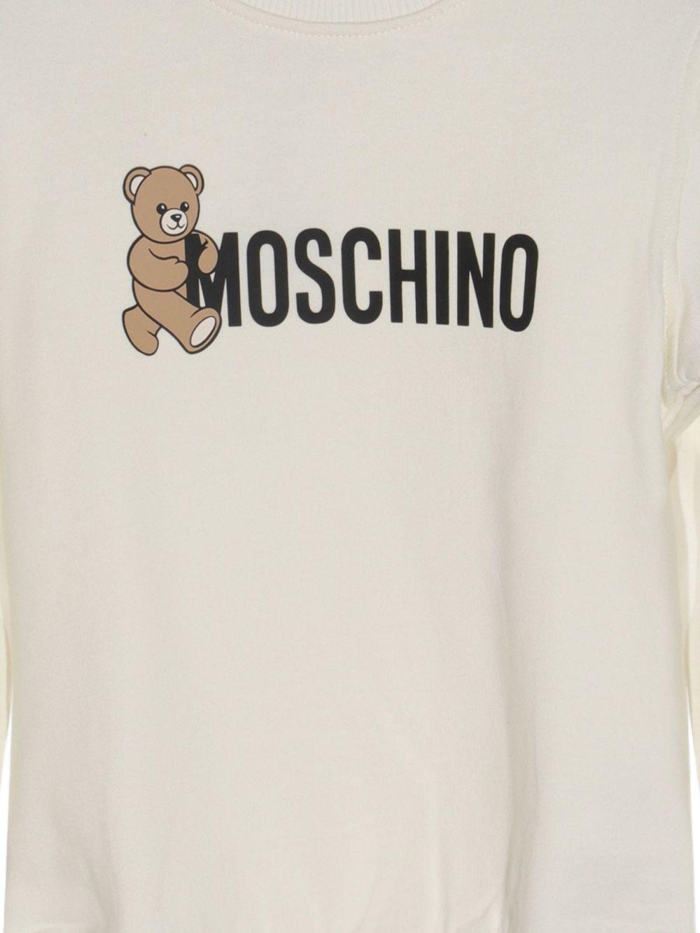 Felpa Bambini con Stampa Orsetto HPF08VLCA83 10063 MOSCHINO KIDS