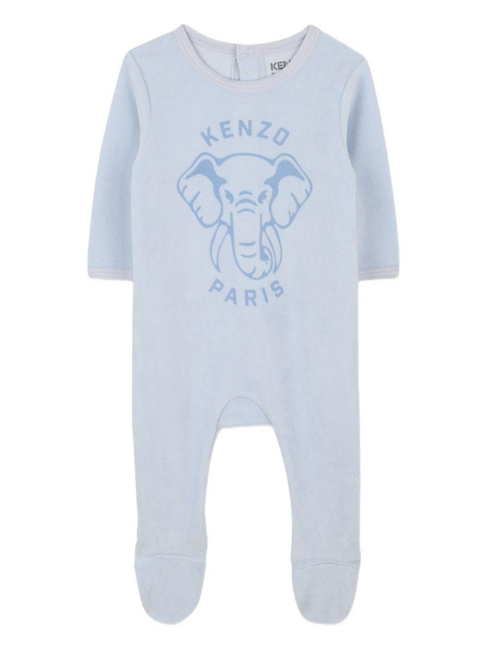 Set Neonato con Stampa Elefante e Accessori Coordinati K61248 771 KENZO KIDS