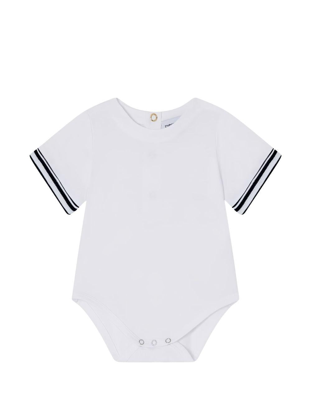 Tutina a righe con body in cotone EY000166AF22003 F0015 EMPORIO ARMANI KIDS