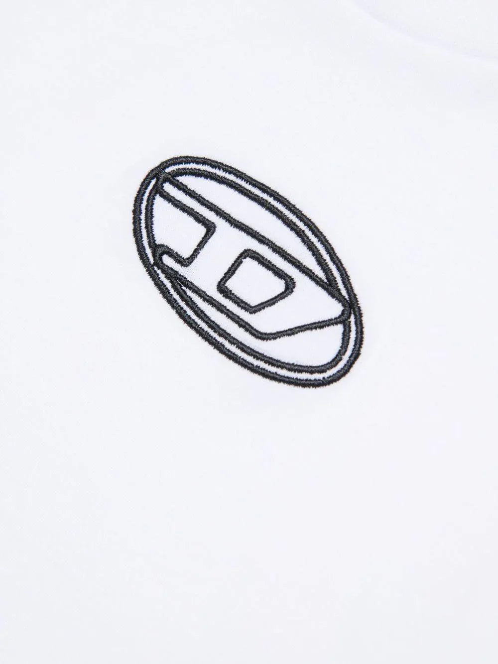 T-shirt Bianca con Logo Ricamato - Preludio Moda