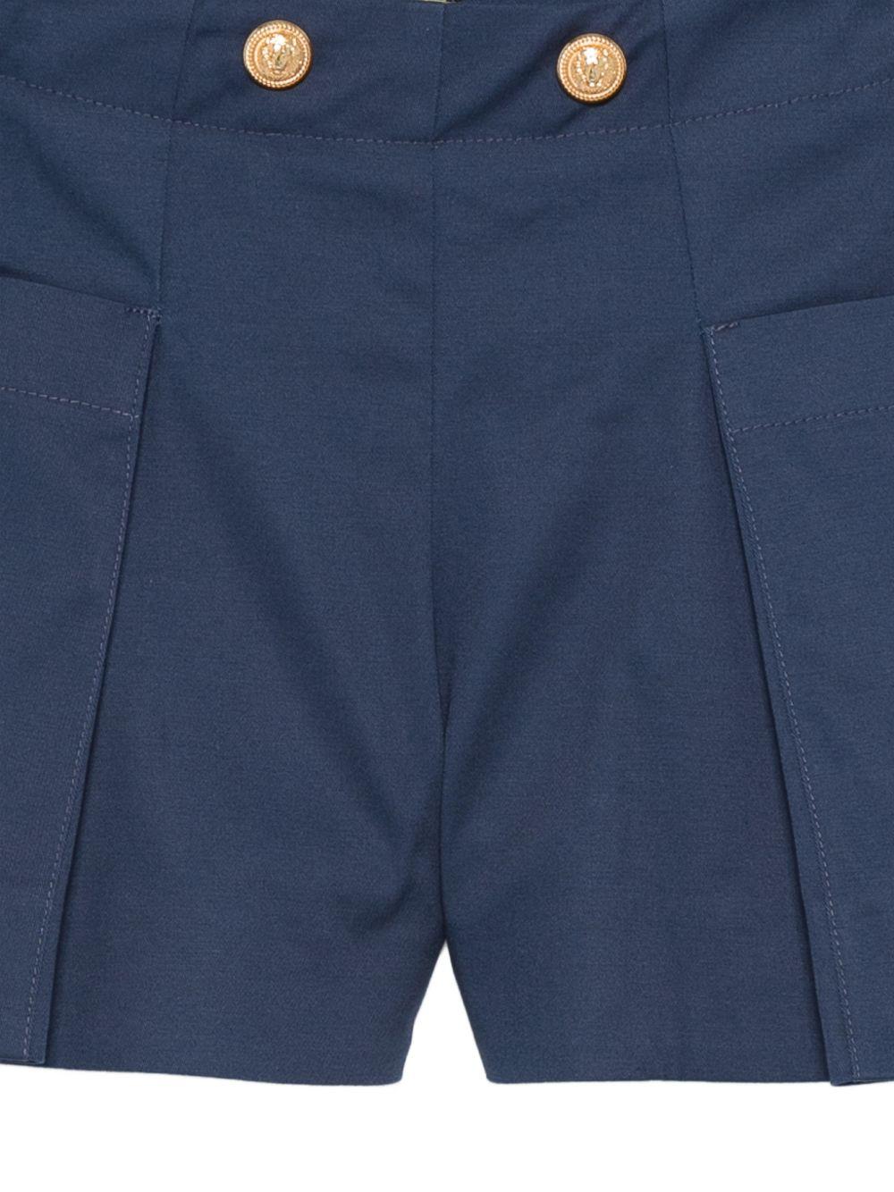 Shorts con bottoni dorati BY6C09G0197 620 BALMAIN KIDS