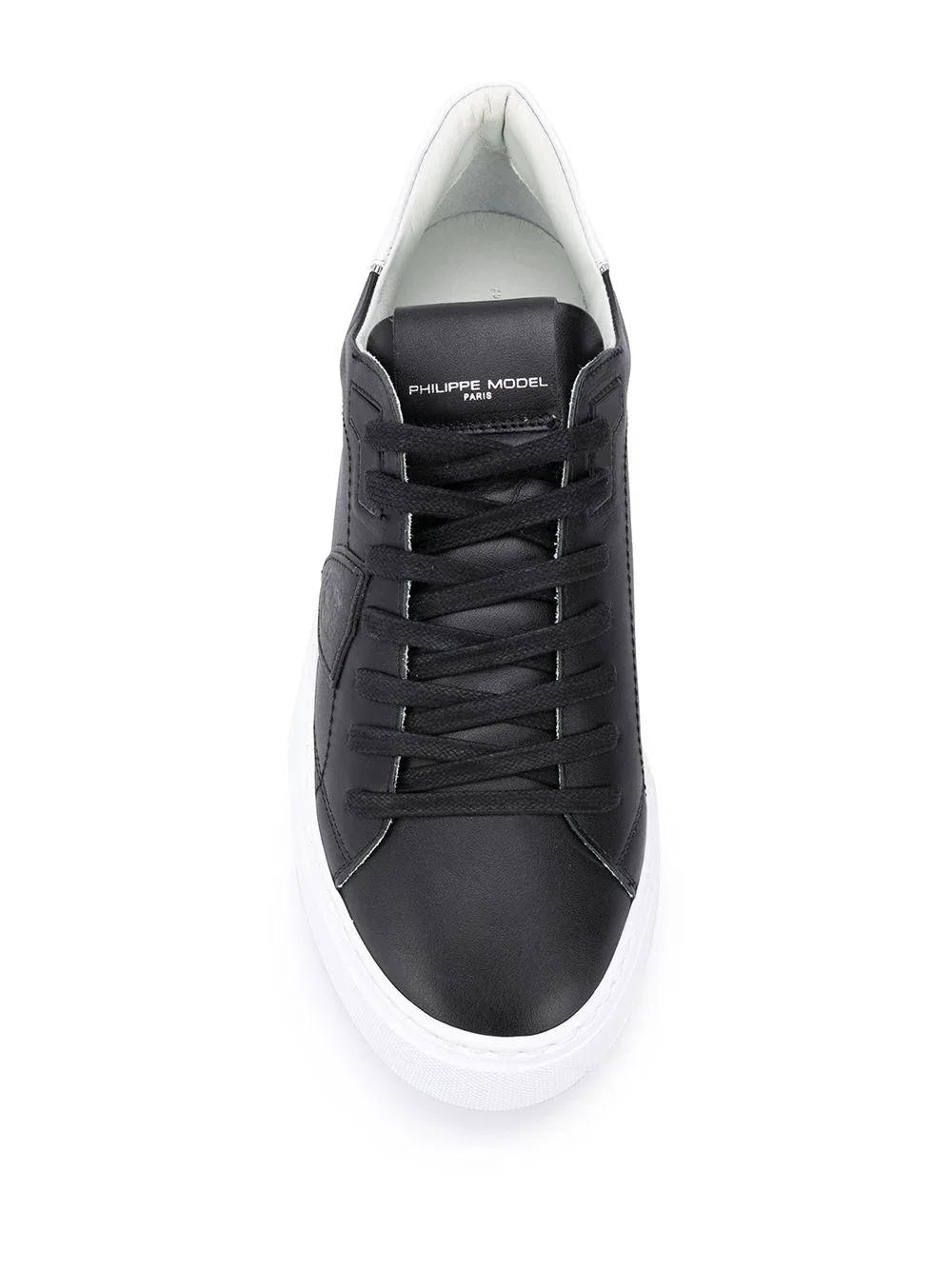 Sneakers Temple Veau in pelle con tallone a contrasto - Preludio Moda
