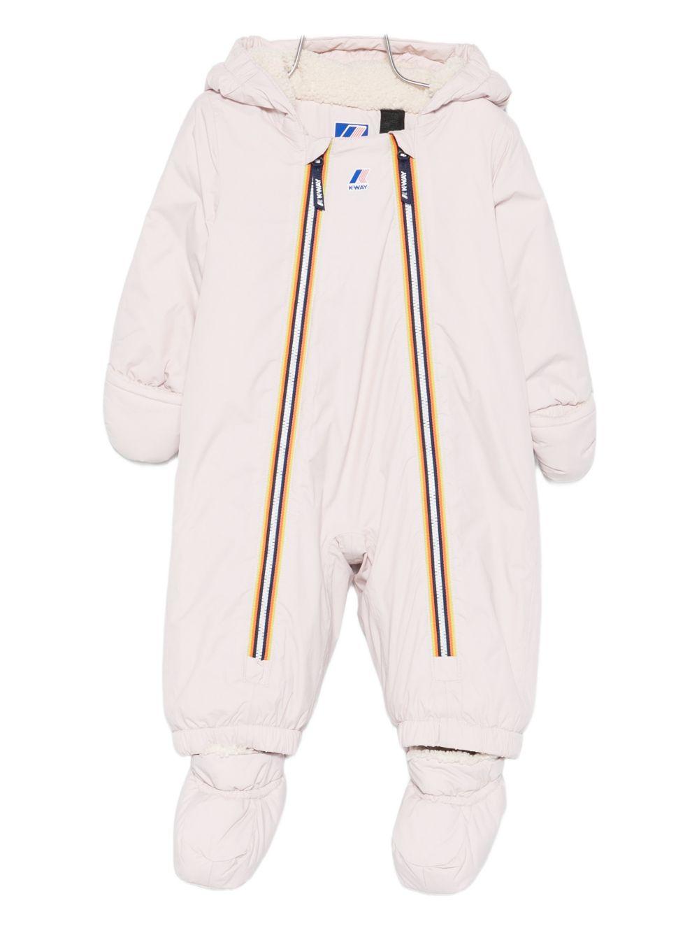 Tuta da neve rosa con cappuccio e doppia zip K8134PW W7G K-WAY KIDS