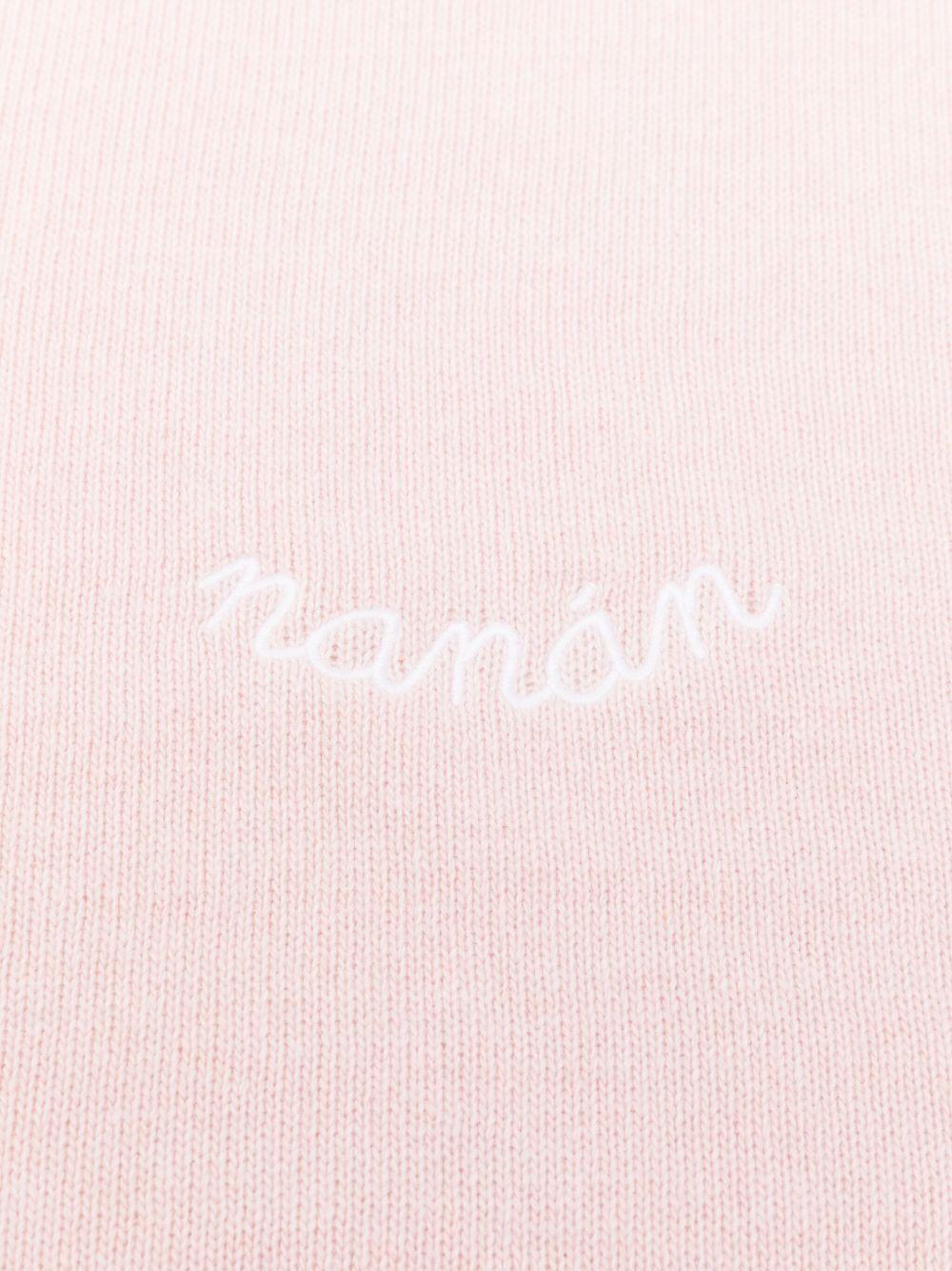 Sciarpa rosa chiaro con logo ricamato I25026 ROSA NANAN KIDS