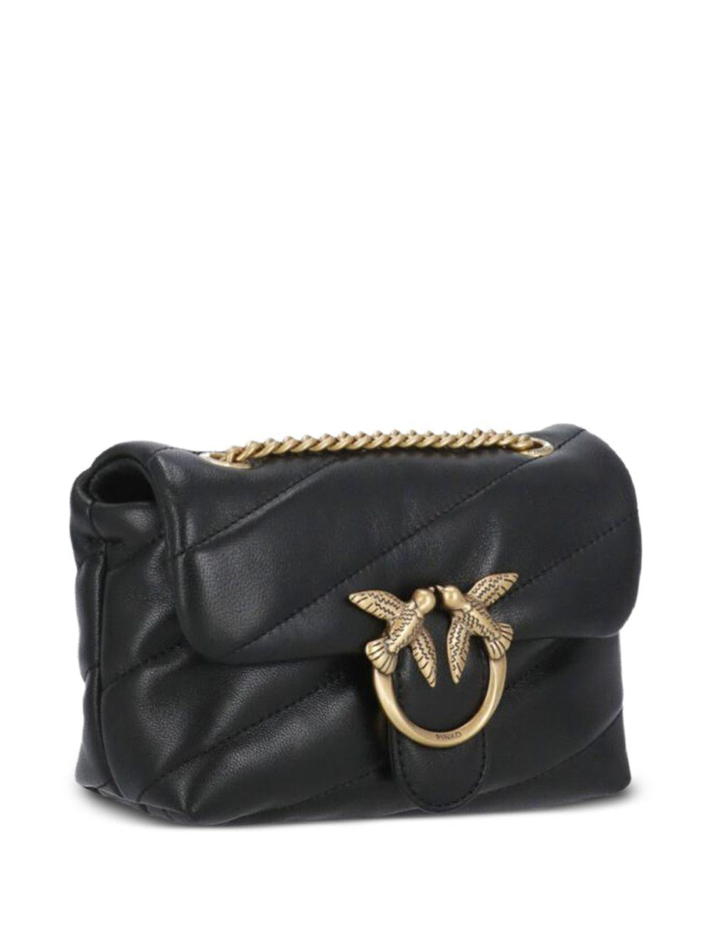 Borsa a tracolla in pelle trapuntata con catena 100040A0F2 Z99Q PINKO