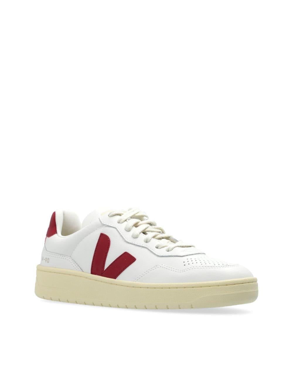 Sneakers v-90 bianche/marsala VD2003657 WHITEMARSALA VEJA