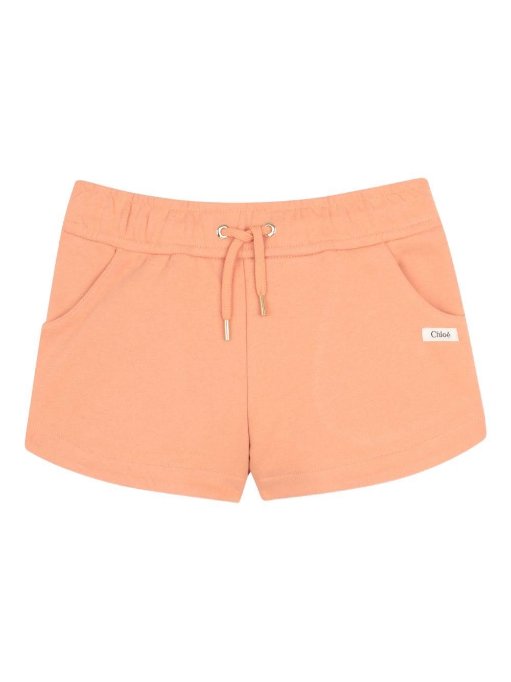 Shorts in cotone organico con coulisse C20846 43A CHLOE KIDS